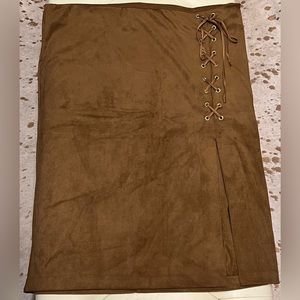 New York & Company Faux Suede Pencil Skirt - Size 18